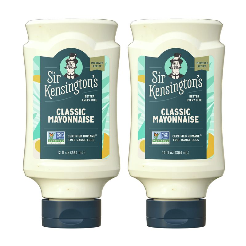 Sir Kensington&#39;s Mayonnaise Classic Mayo 2 Count Gluten Free Non- GMO Project Verified Shelf-Stable 12 oz