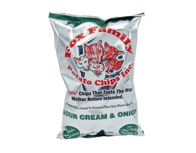 Fox Family Potato Chips, 6.5oz, Made in Maine - (Sour Cream and Onion)