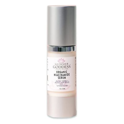 Glimmer Goddess Organic Anti-Aging Serum with Niacinamide Vitamin B3, Tightens Pores, Reduces Wrinkles with 5 Niacinamide: A Miracle for Your Skin, 1 oz