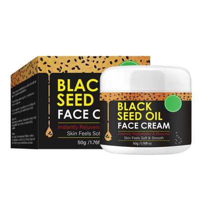 Organic Cold Pressed Black Seed Oil Face Moisturizer Cream - Deeply Nourishing Unisex Facial Cream for Tightening and Lifting Anti-Aging Reduces Fine Line GMO-Free Cruelty-Free,1.76 Fl Oz