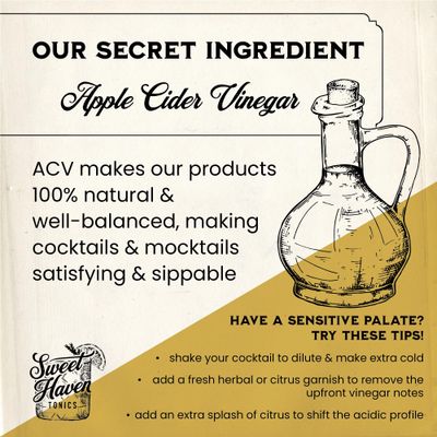 Sweet Haven Tonics Cheers to You Cocktail Mixers 3-Pack Sampler, Handcrafted Mix, All Natural, Fresh Ingredients, Craft Cocktails Made Simple, Zero Preservatives, Mocktail Mixers
