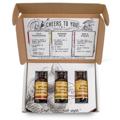 Sweet Haven Tonics Cheers to You Cocktail Mixers 3-Pack Sampler, Handcrafted Mix, All Natural, Fresh Ingredients, Craft Cocktails Made Simple, Zero Preservatives, Mocktail Mixers