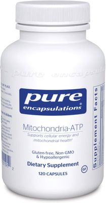 Pure Encapsulations Mitochondria-ATP - Mitochondrial Support - ATP Production Aid - with Vitamin C, Vitamin E Thiamin - Antioxidant Support - 120 Capsules