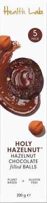 Holy Hazelnut Chocolate Filled Balls (5 Pack) Plant Based Hazelnut Choc Balls Gluten Free Natural Ingredients