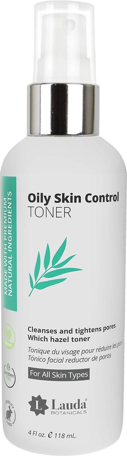 LAUDA BOTANICALS Vitamin C Facial Toner Spray, Hydrating Skin Balancing, Refreshing Pore Minimizer with Organic Witch Hazel, Aloe Vera, Anti Aging Antioxidants for Combination Oily Skin, 4 Oz
