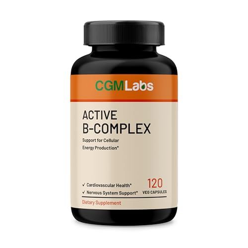 Vitamin B Complex - Active B1, B2, B3, B6, B12, Thiamine, Riboflavin, Niacin, Folate, Biotin, Pantothenic Acid, Inositol by CGM Labs