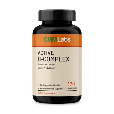 Vitamin B Complex - Active B1, B2, B3, B6, B12, Thiamine, Riboflavin, Niacin, Folate, Biotin, Pantothenic Acid, Inositol by CGM Labs