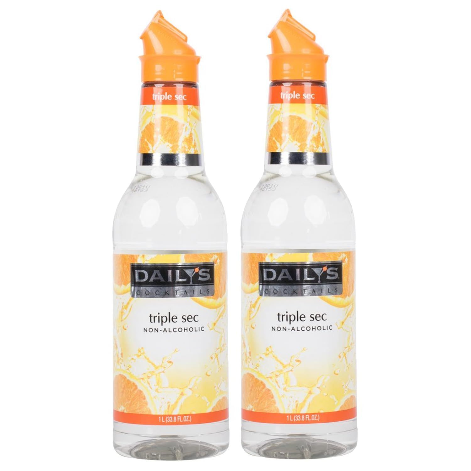 Daily&#39;s Cocktail Mixer Non-Alcoholic Triple Sec, 1000 mL - Perfect for Margarita, Long Island Iced Tea, and other Mixed Drinks 2 PACK