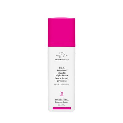 Drunk Elephant T.L.C. Framboos Glycolic Serum - 30 ml1 fl oz - Exfoliating AHA Serum - Clean Clinical Skincare - Cruelty-Free - Dermatologist-Tested - Free of Essential Oils, Silicones, and Fragrance