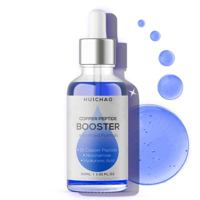 Advanced 1 Copper Peptide Serum Booster for Youthful Skin Hair, DIY Make Your Own Face Serum, Reduce Fine Lines Boost Collagen and Amplify Glow, Anti-Aging Korean Skincare (30ml)