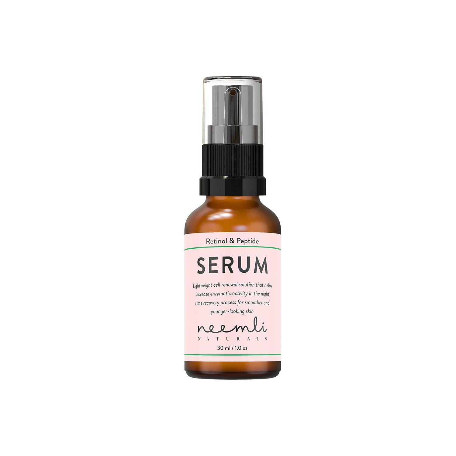 Neemli Naturals Retinol Peptide Serum, Light Weight Renewal Solution for Smooth, Even-Toned, Younger Looking Skin, Promotes Cell Turnover for Youthful, Smooth Skin, 30ml (Pack of 1)