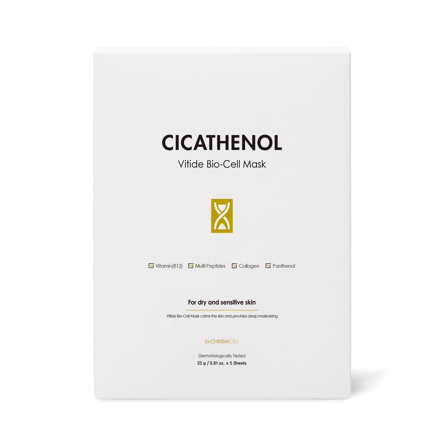 Dr.CHROMCELL] CICATHENOL Vitide BioCell Mask Korean Hydrogel Mask Collagen Sheet Mask Hydrogel Sheet Mask Firming Face Mask Korean Face Masks Skin Care 5 Hydrogel Mask Set