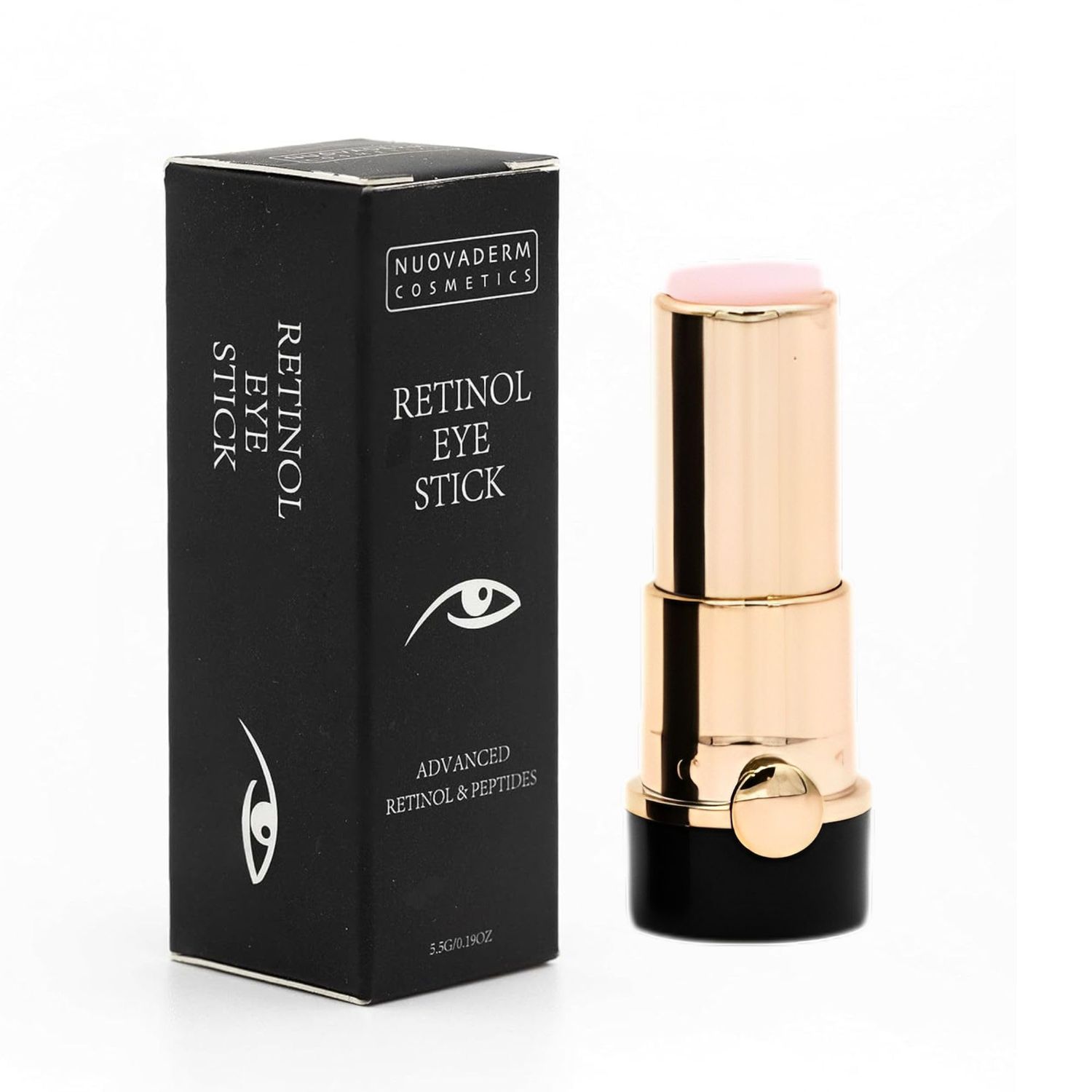 Advanced Retinol Eye Stick Balm - Hydrating Under Eye Stick Brightening Eye Cream with Peptides for Fine Lines, Wrinkles, Dark Circles Puffiness - Unscented Anti Aging Eye Cream for Women Men