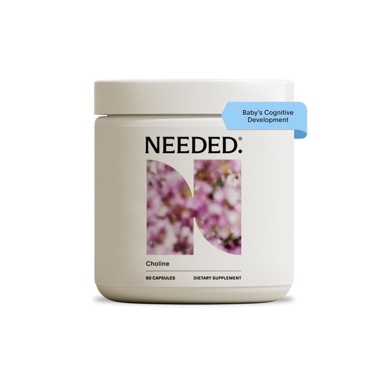 Needed. Prenatal Choline for Cognitive Development - Choline Supplement Aids Baby Brain Development - Supports Healthy Pregnancy Metabolism - Third Party Tested - 60 Capsules