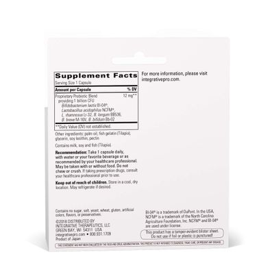 Integrative Therapeutics Pro-Flora Concentrate - Gut Health Probiotics for Men Women - Digestive Support - Intestinal Care Support with Probiotic Pearls Technology - Shelf Stable - 90 Capsules