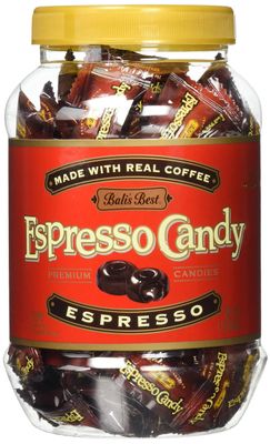BALI&#39;S BEST Coffee Candy - Espresso Flavor 1lb Jar Rich, Smooth Taste Delicious Treat for Any Occasion