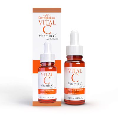 Vital C Vitamin C Serum for Eyes, 0.5 ounces Anti Aging Anti Wrinkle Light Moisturizer Skin Firming Boosts Collagen Anti Oxidant Rich