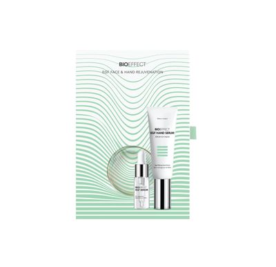 Bioeffect EGF Serum Set for Face and Hands, Anti-Aging Skin-Care with Hydrating Hyaluronic Acid, Barley Epidermal Growth Factor to Fight Wrinkles, Collagen Loss and Dark Spots