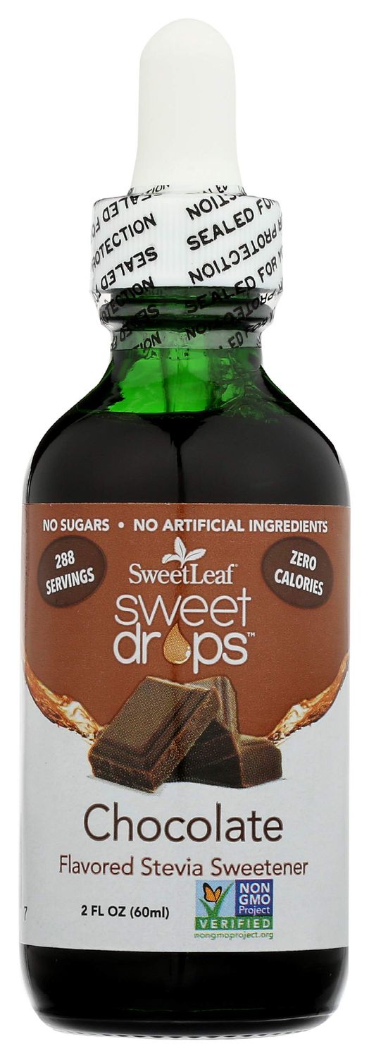 SweetLeaf Sweet Drops Chocolate Flavored Liquid Sweetener, Zero Calories, No Artificial Ingredients, Non-GMO, 2 Fluid Ounce (Pack of 3)