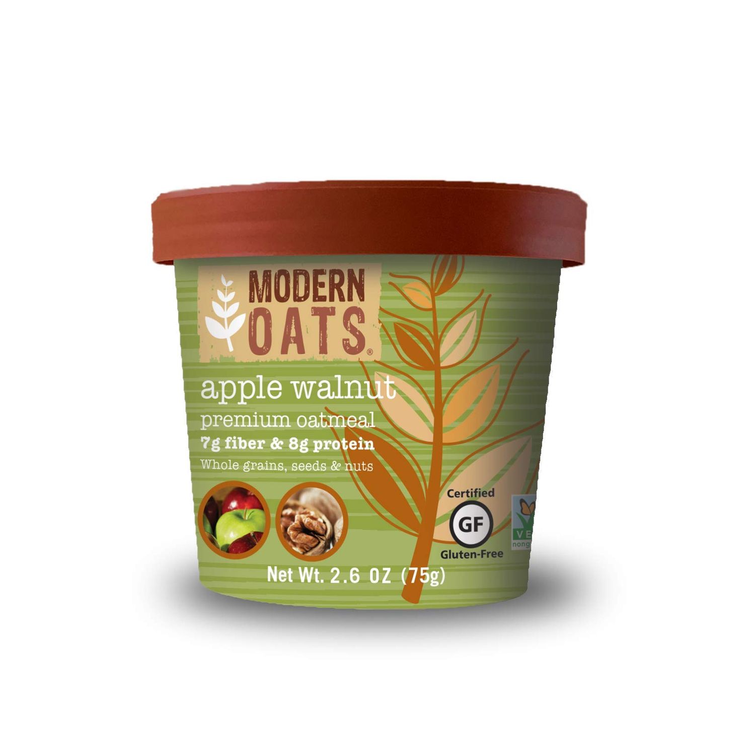 Modern Oats Apple Walnut Oatmeal, 2.6 Ounce (Pack of 12)