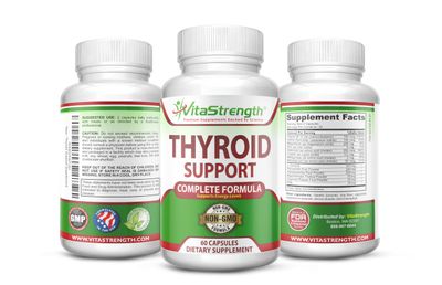 Thyroid Support - Complete Formula to Support Energy Levels with Iodine, Bladderwrack, Kelp, B12 More- Thyroid Energy: Boost T4 to T3 Supplement - Non-GMO