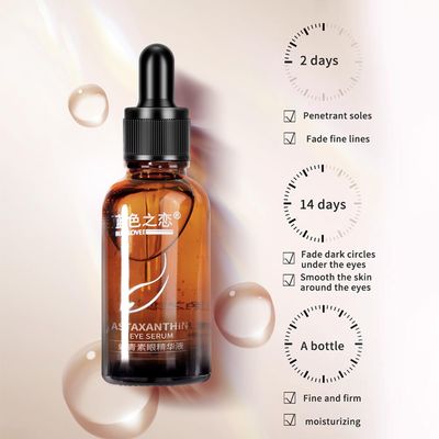 BLUE LOVE 1PC Astaxanthin Eye Serum - Reduces Dark Circles Puffiness, Anti-Aging Formula Targets Wrinkles, Hydrating for Puffy Bags, Fast Absorbing Moisturizing