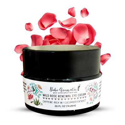 Boho Aromatic Caffeine Eye Cream for Puffiness and Dark Circles - Hydrating Eye Cream with Hyaluronic Acid Antioxidants - Anti-Aging Under Eye Treatment for Bags, Fine Lines Wrinkles