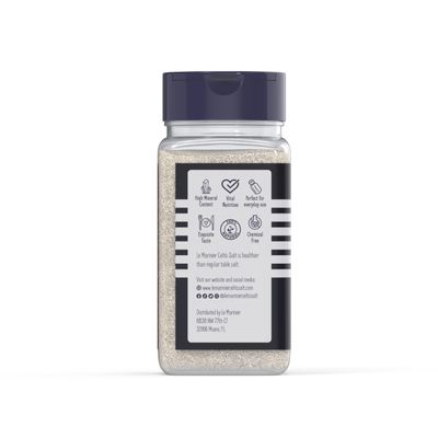 Le Marinier French Sea Salt Fine Ground, 8oz. Mineral Rich 100 Natural and Unrefined. Refillable Salt Shaker. Sea Salt Organic with Vital Minerals. Hand Harvested Fine Sea Salt (8oz Fine Ground)