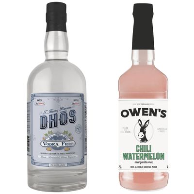 Dh s Handcrafted Non-Alcoholic Vodka 750 ML Bottle w Owen s Mixers Chili Watermelon 32 OZ Bottle, Keto-Friendly, Zero Sugar, Zero Calories, Zero Proof - Perfect for Mocktails - Made in USA
