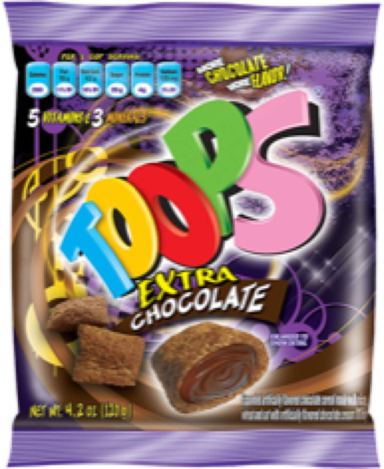 TOOPS Extra Chocolate, 4.2 oz (Pack of 14)