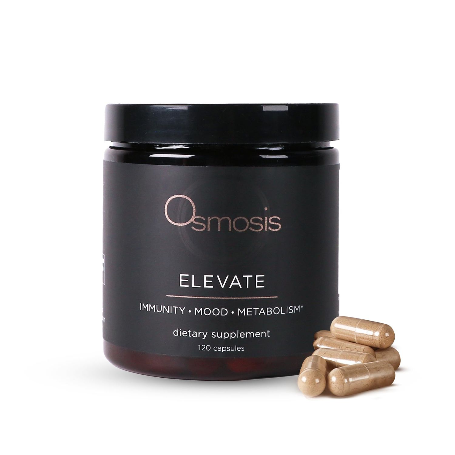 OSMOSIS Elevate Immunity, Mood, and Metabolism Daily Supplement, Supports Collagen Production and Overall Health, 120 Count