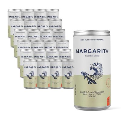 Pentire Margarita 24 Pack - Non-Alcoholic Cocktail Drink, Low-Calorie and Ready-to-Drink Alcohol Free Cocktail, 100 Plant-Based and Alcohol-Free