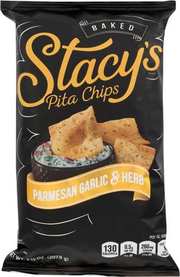 Stacy&#39;s Parmesan Garlic Herb Flavored Pita Chips, 7.33 Ounce (Pack of 4)