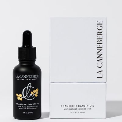 LA CANNEBERGE Cranberry Beauty Oil - Intensive Hydration Revitalization for Face, Hair Body -1 Fl Oz Certified Organic Cranberry Seed Oil -Moisturizing, Vitamin-Rich, Non-Greasy Skin Care