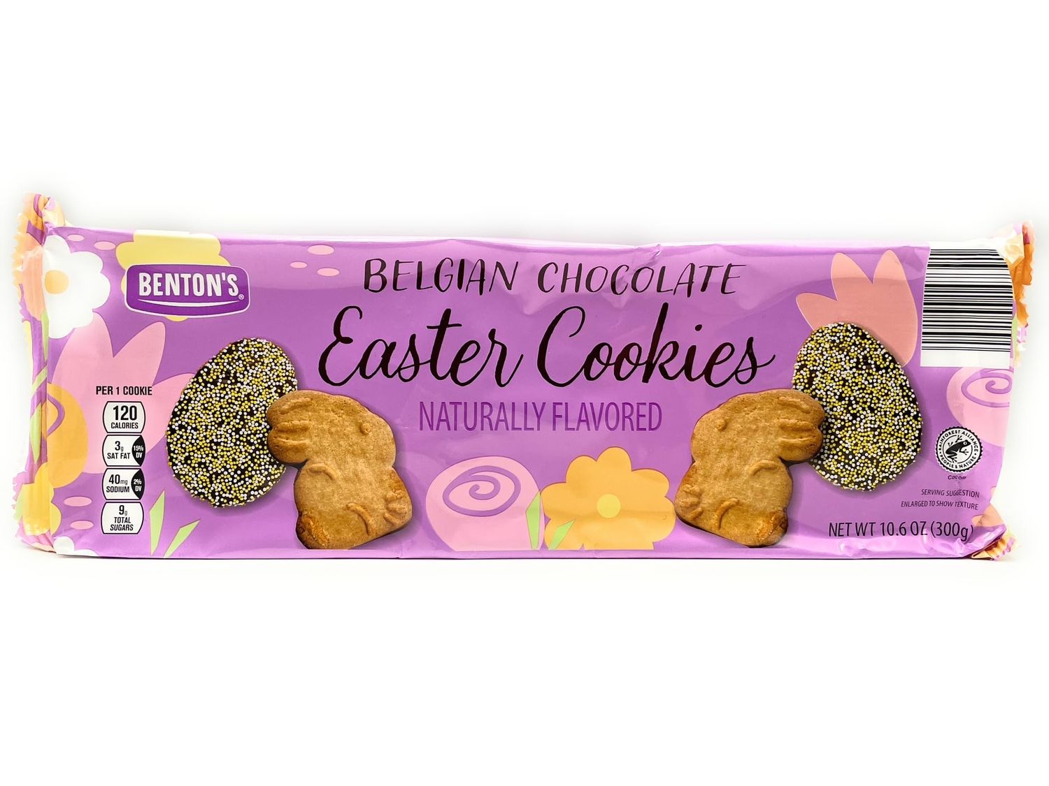 Belgian Chocolate Naturally Flavored Easter Cookies, Bentons 10.6oz300g - Pack of 1