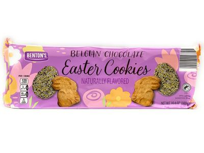 Belgian Chocolate Naturally Flavored Easter Cookies, Bentons 10.6oz300g - Pack of 1