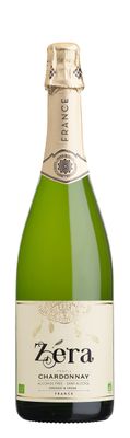Z ra Non Alcoholic Wine - Sparkling White Chardonnay, 750mL Bottle Organic Alcohol Free Wine Made in France Green Apple White Pear Aromas Lemony Buttery Notes