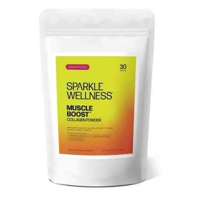 Sparkle Wellness Muscle Boost (Mixed Berry) [30-Serves] Collagen Supplement Powder with Hydrolyzed BODYBALANCE Collagen Peptides Buffered Vitamin C Improves Body Composition