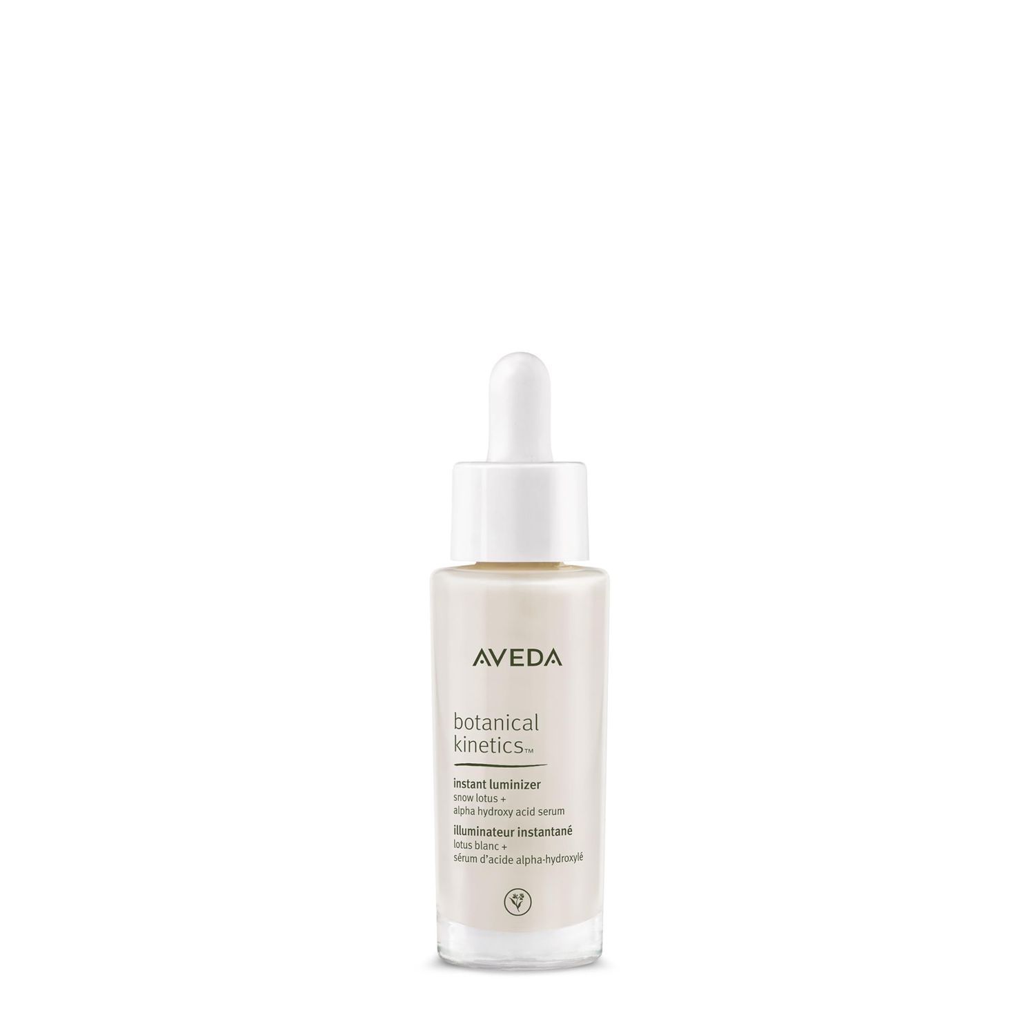 Aveda Botanical Kinetics Instant Luminizer Exfoliating Brightening Serum with Plant-Derived AHAs for All Skin Types 99 Naturally Derived, 1 Fl Oz