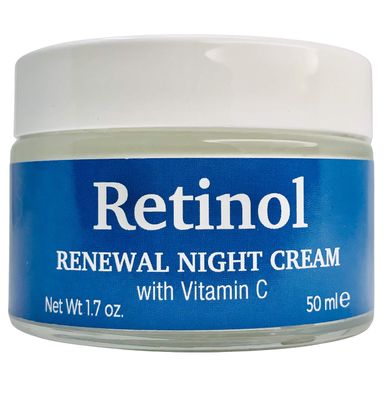 Delfanti Milano RETINOL RENEWAL Night Face and Neck Cream Moisturizer with Vitamin C Made in Italy 1.7 oz