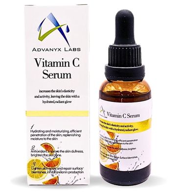 AdvanyxSkin Vitamin C Serum for Face - with Hyaluronic Acid, Niacinamide Salicylic Acid - Skin Brightening Serum - Anti Aging, Reduce Wrinkles Dark Spots (1 oz)