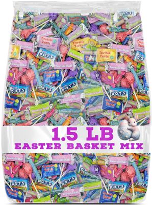 Tootsie Roll Childs Play Easter Basket Stuffers Egg Hunt Fun Individually Wrapped Bulk Candy Assortment Mix - 1.5 Pound