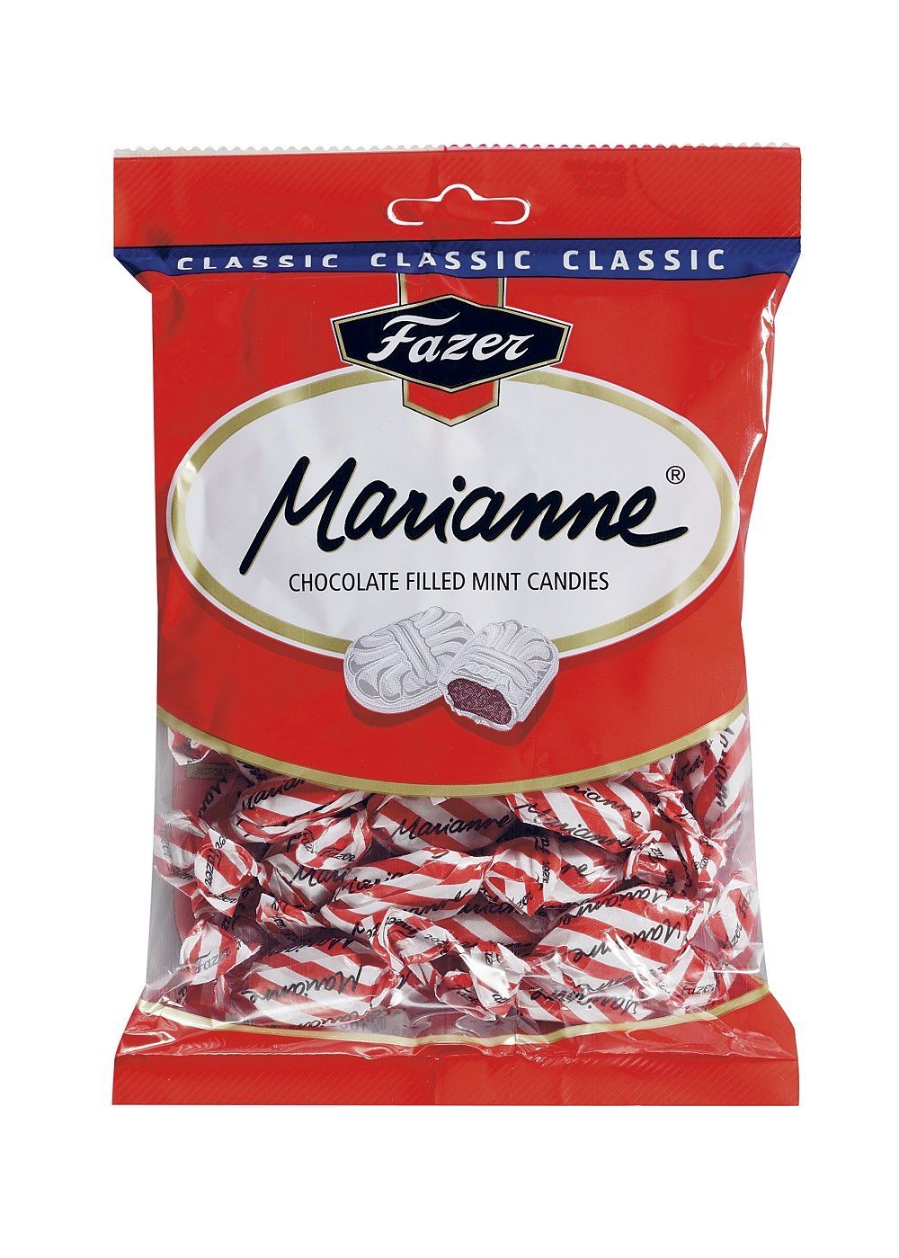 Fazer Marianne Red Finnish Milk Chocolate Filled Mint Candies Chocolates Candy Sweets Bag