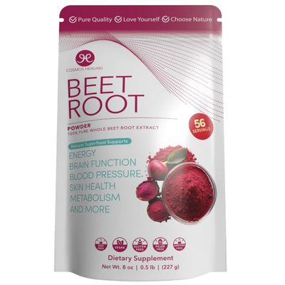 Beet Root Powder - 8 oz Premium Quality Superfood Non-GMO, Gluten-Free, Vegan Rich in Antioxidants, Nitric Oxide, and Nutrients Boosts Energy Supports Heart Health