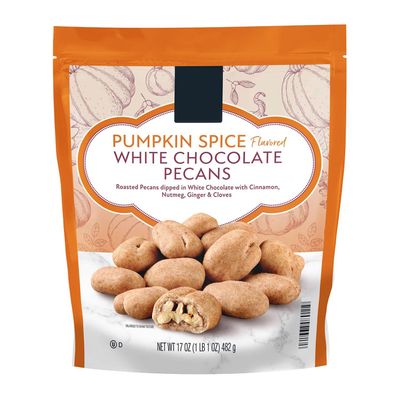 Members Mark Roasted Premium Pumpkin Spice Pecans, Coated in Real White Chocolate, 17 Oz