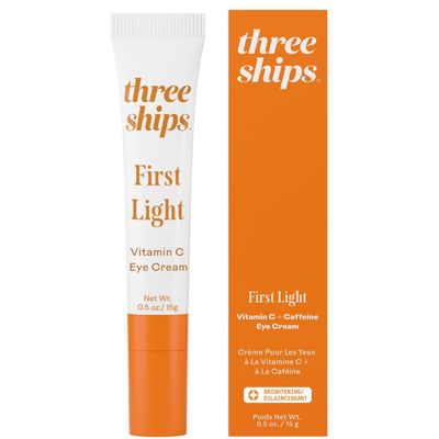 Three Ships First Light Vitamin C Caffeine Eye Cream- Visibly Brightens De-puffs, Reduces Look of Dark Circles, Brightening Under Eye Cream (15g)