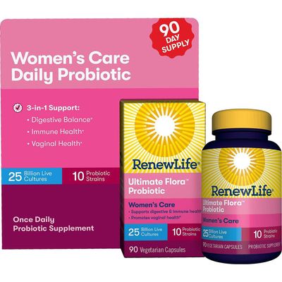 Renew Life Women&#39;s Probiotic - Ultimate Flora Probiotic Women&#39;s Care, Shelf Stable Probiotic Supplement - 25 Billion - 90 Count (Pack of 1) (Packaging May Vary)