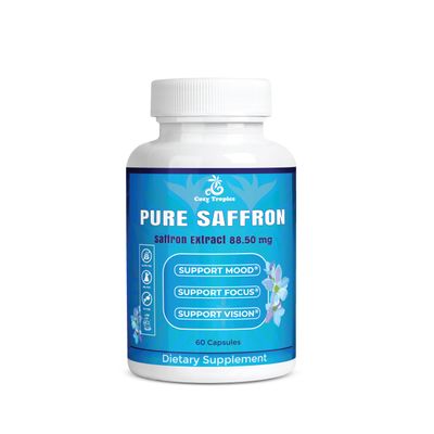Cozy Tropics Saffron Supplement - Pure Saffron Extract 88.50 mg - Natural Support for Healthy Weight, Mood Balance Metabolism - Saffron Capsules for Unisex - Eye Heart Wellness - 60 Capsules