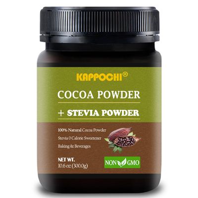Cocoa Powder Stevia Mix, 0 Sugar Added, 0 Calorie Added, Cocoa Powder Stevia for Cooking Baking, Rich Chocolate Flavor, Gluten-Free, Stevia Sweetened Caocoa Powder (10.6 Ounces)