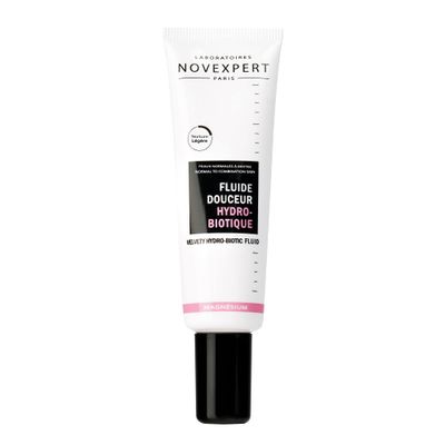 Novexpert Velvety Hydro-Biotic Fluid - Light Textured Face Cream - Fast-Absorbing, Soothing Sensation - Smooth, Hydrated And Supple Skin - Hypoallergenic - Vegan - Normal To Combination Skin - 1 Oz